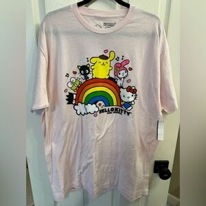 Sanrio Pastel Pink Hello Kitty & Friends T-Shirt Size XL
